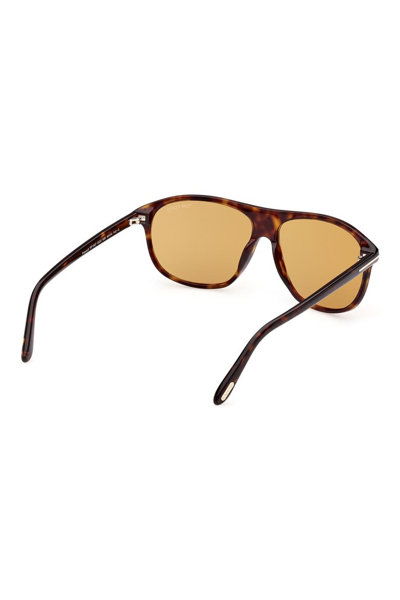 Prescott 60mm Square Sunglasses, Alternate, color, SHINY DARK HAVANA / AMBER