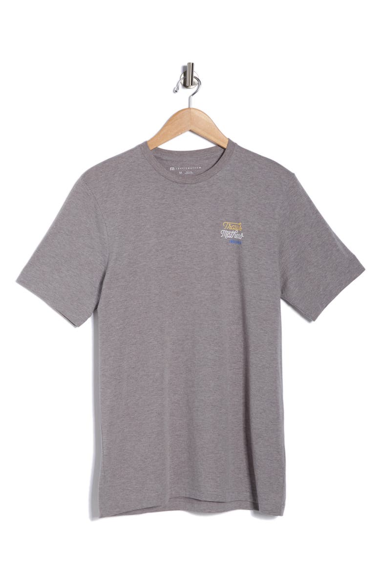 TravisMathew Remote Areas Cotton Graphic T-Shirt, Main, color, Heather Medium Grey