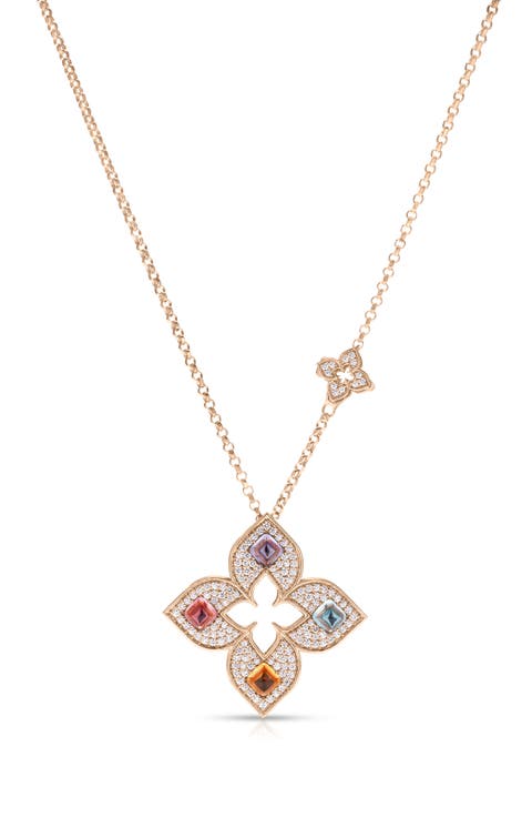 Venetian Princess Carnival Diamond & Mixed Jewels Pendant Necklace