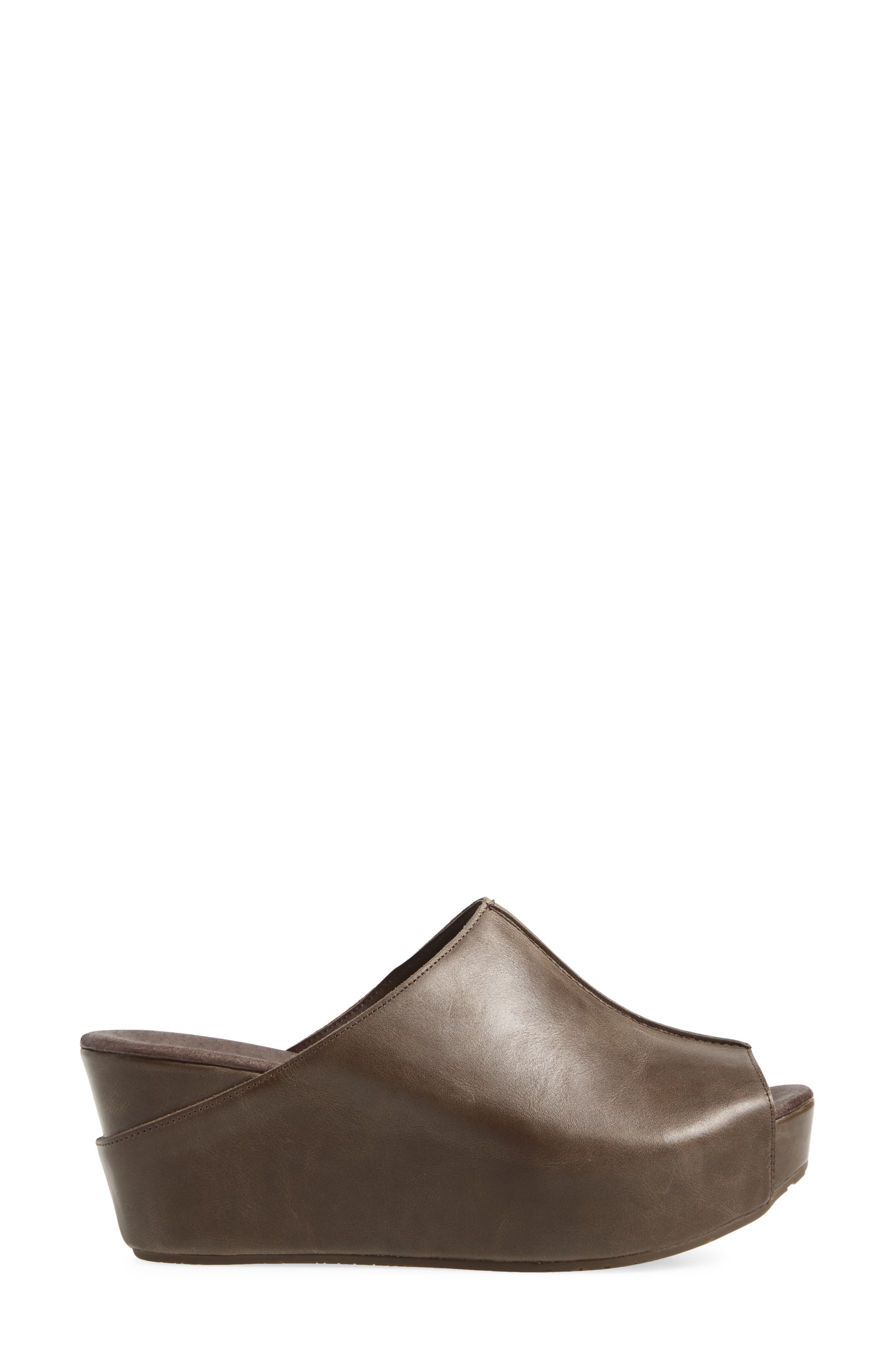 Wynn Peep Toe Mule, Alternate, color, BROWN LEATHER