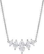 LuvMyJewelry Maeva 1.5CT Marquise Cut Lab Diamond Bar Necklace 14K Gold