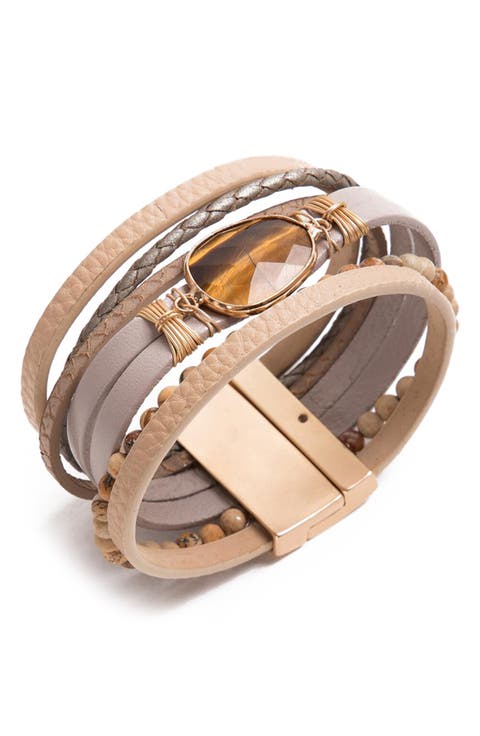 Nirvana Beaded Leather Bracelet