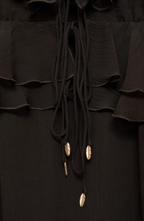 MANGO MANGO GARFI RUFFLE MINIDRESS