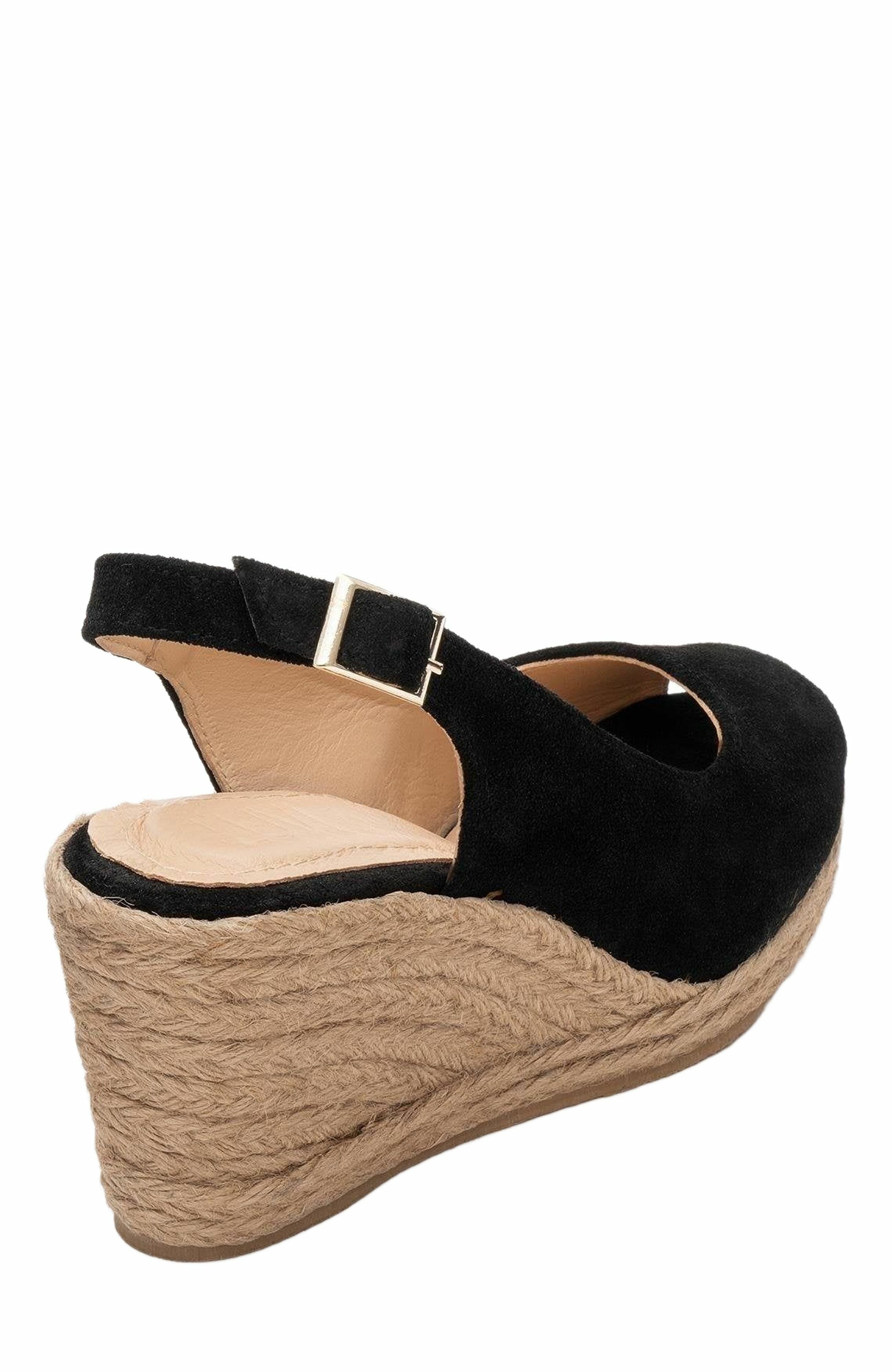 Forever & Always Shoes Ryan Leather Espadrilles, Alternate, color, Black Suede Leather