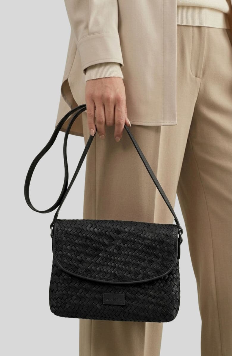 Ecotorie Irving Woven Crossbody Bag, Alternate, color, Black
