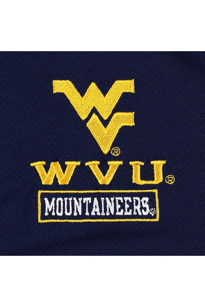 Men's Champion Navy West Virginia Mountaineers Textured Quarter-Zip Jacket, Alternate, color, Navy
