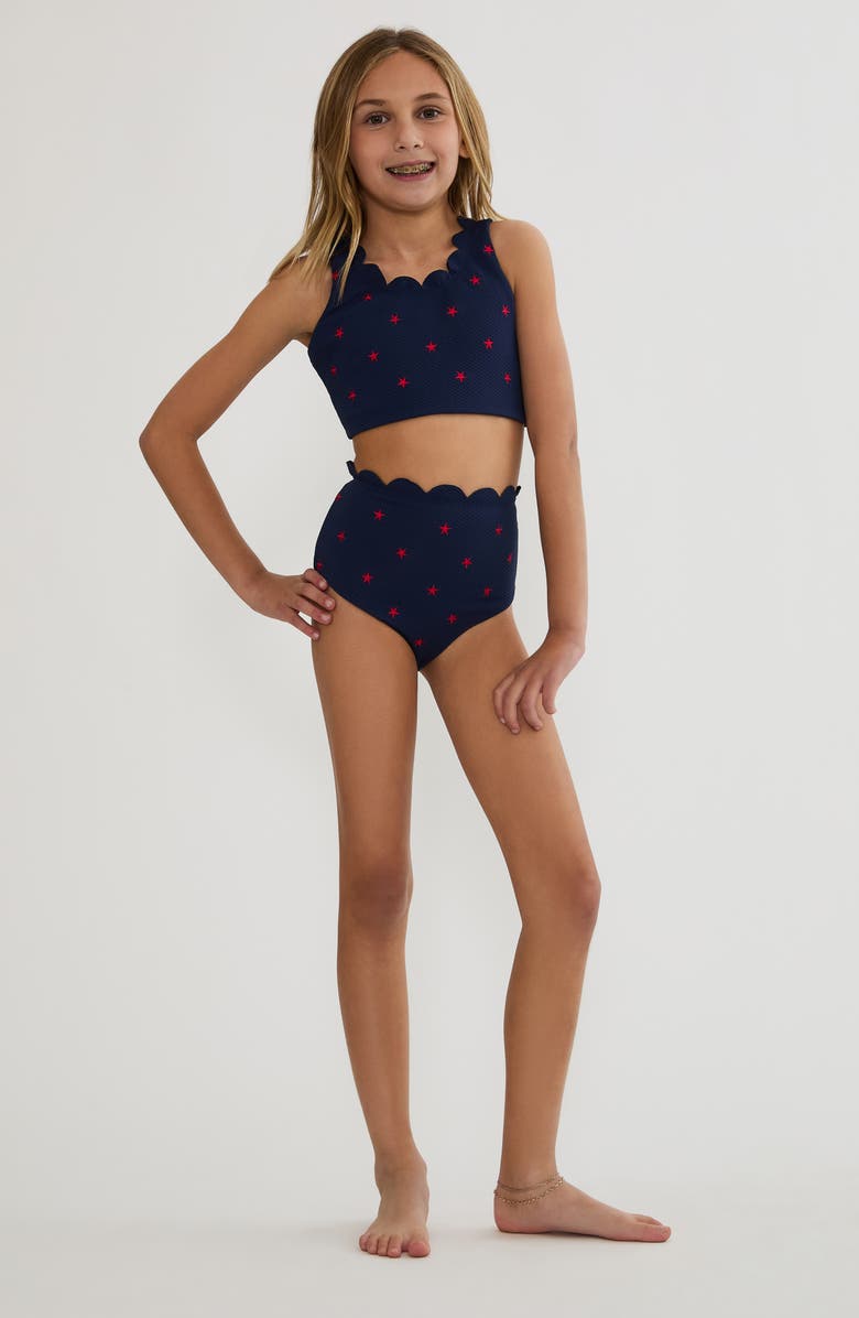 Beach Riot Kids' Little Madison Bea Two-Piece Swimsuit, Main, color, Star Spangled Seas