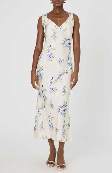 Ennis Vivian Floral Satin Maxi Dress