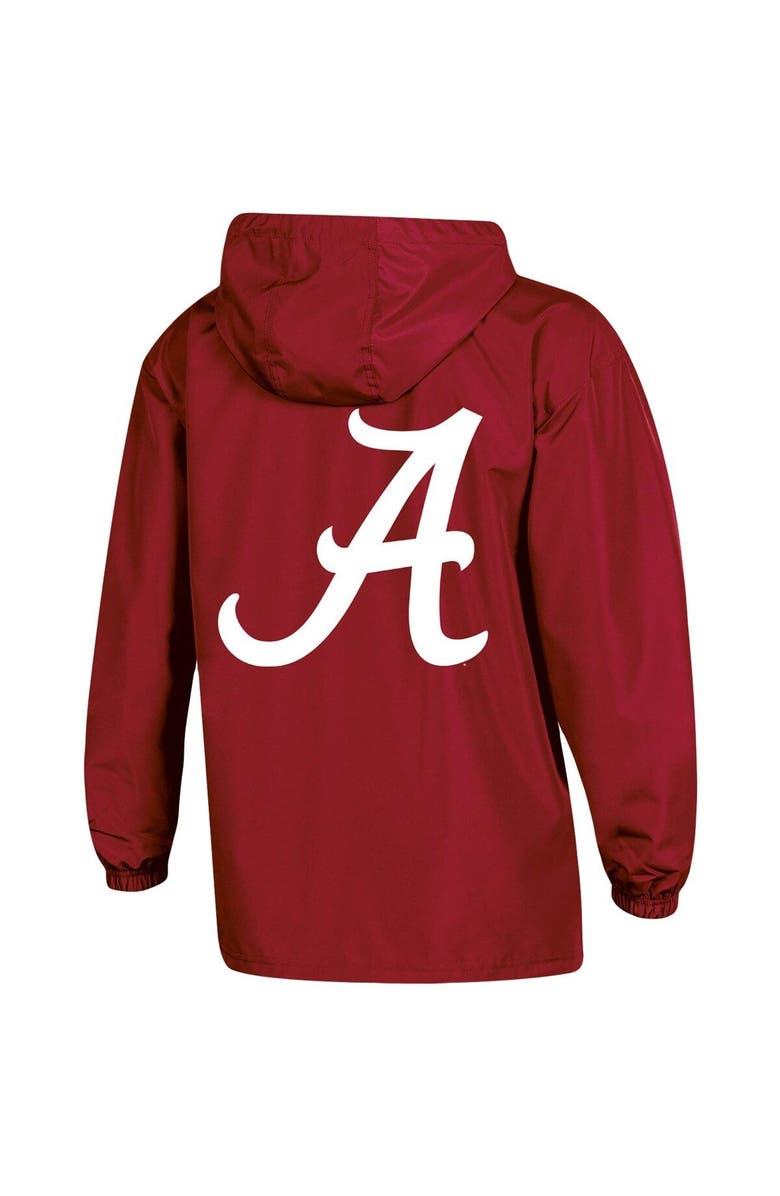 Champion Women's Champion Crimson Alabama Crimson Tide Packable Half-Zip Light Rain Jacket, Alternate, color, 