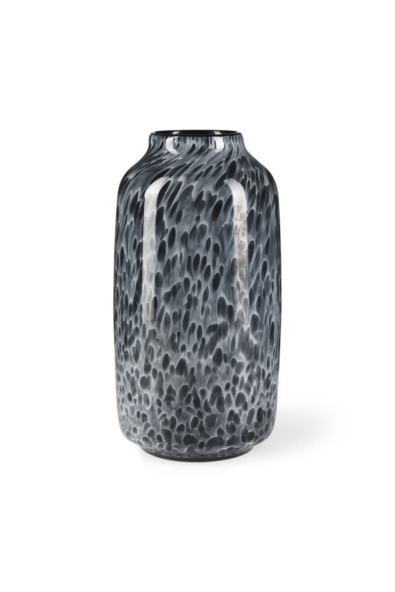 Masai Black Mottled Glass Vase, Main, color, Black