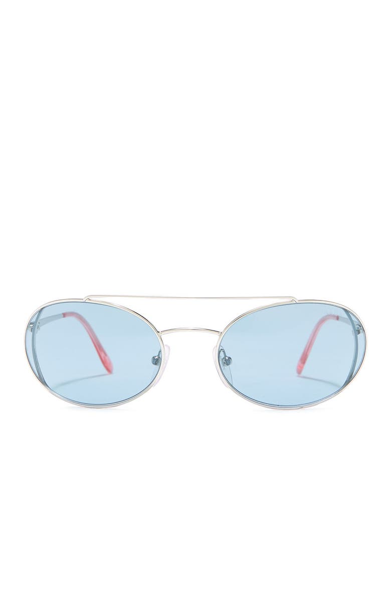 Prada 61mm Oval Wire Frame Sunglasses, Alternate, color,