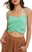 WISHLIST Smocked Crossover Tank