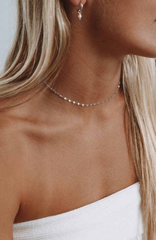 Atolea Dainty Choker In Silver