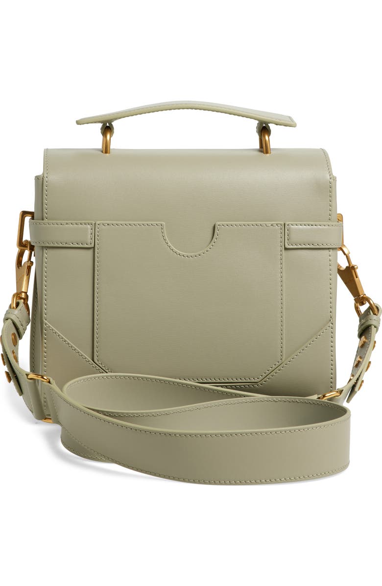 Balmain B-Buzz 23 Leather Top Handle Bag, Alternate, color,