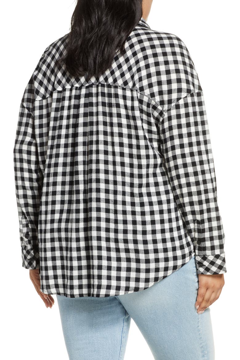 Plaid Boyfriend Shirt, Alternate, color, BLACK LOREN CHECK