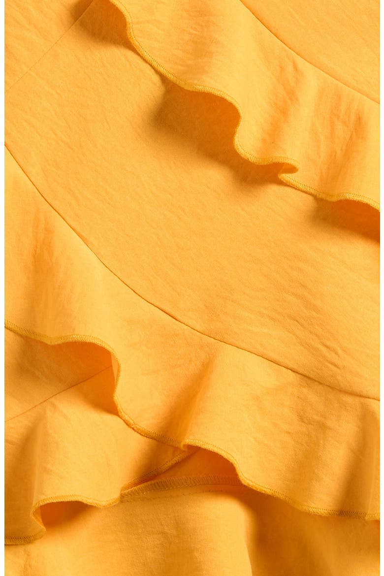 Kids' Ruffle Satin Tank, Alternate, color, MANGO