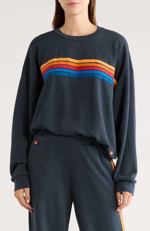 5-Stripe Crewneck Sweatshirt