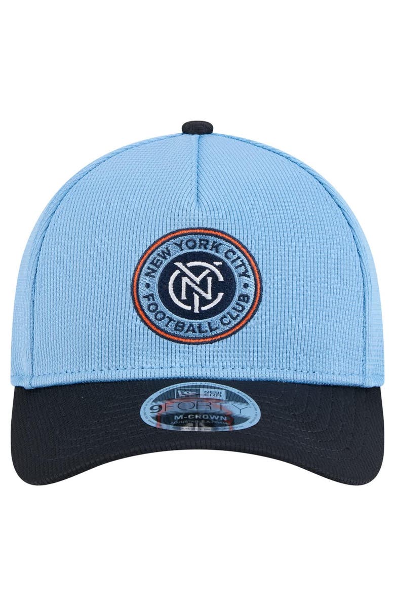 New Era Men's New Era Light Blue New York City FC 2025 Jersey Hook 9FORTY M-Crown Adjustable Hat, Alternate, color, 