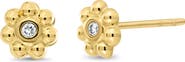 Bony Levy 18K Gold Icon Diamond Flower Stud Earrings