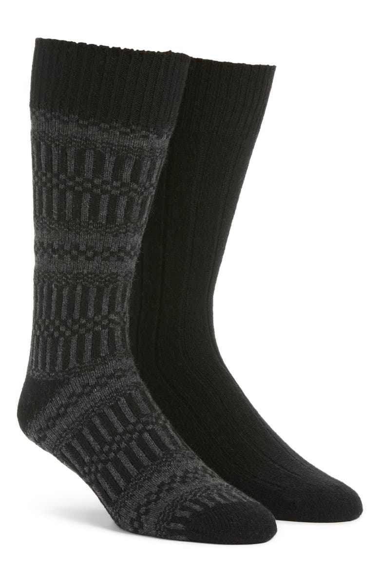 Nordstrom Signature 2-Pack Cashmere Blend Socks, Main, color, 