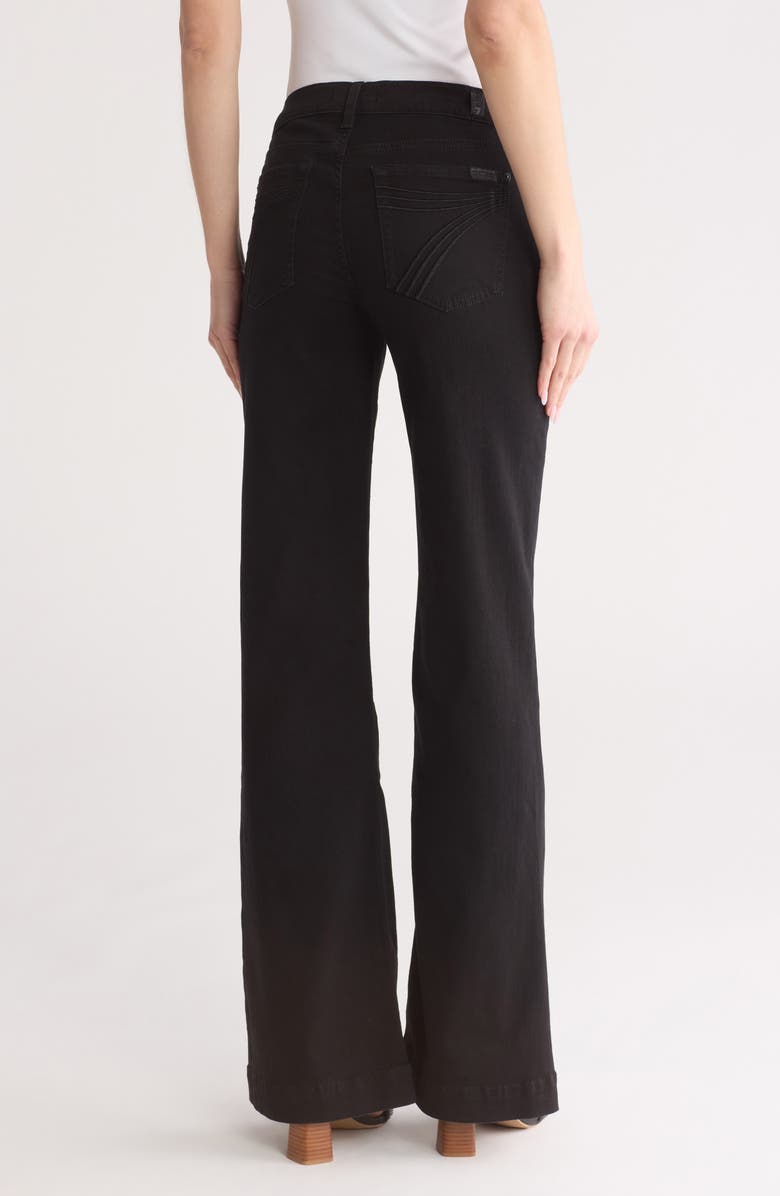 7 For All Mankind Dojo Flare Jeans, Alternate, color, Nightblack