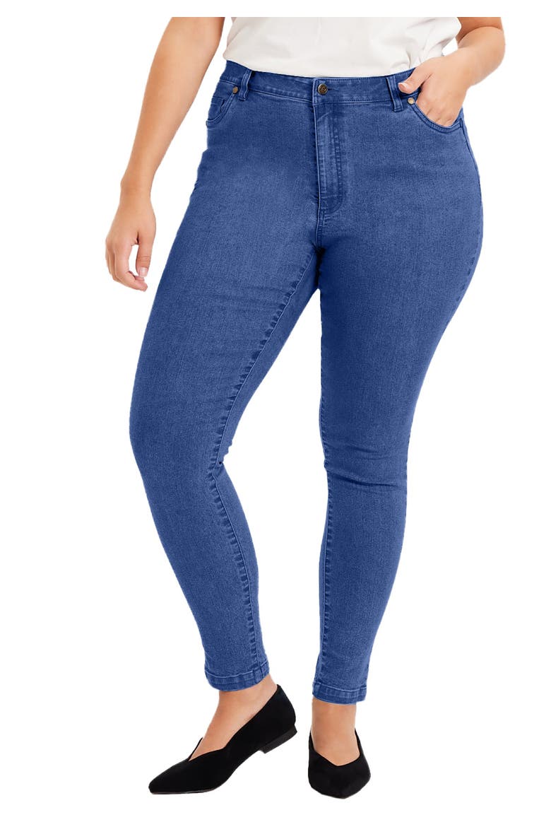 Curvie Fit Skinny Jeans, Main, color, MEDIUM BLUE