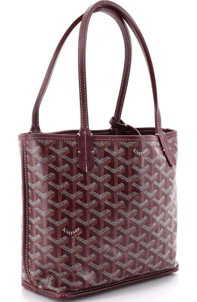 Pre-Owned Goyard Anjou Reversible Tote Coated Canvas Mini, Alternate, color, Purple