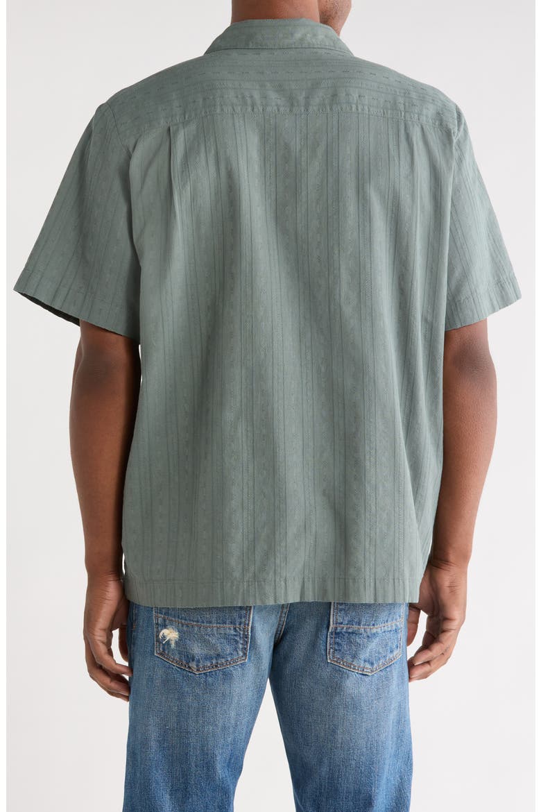 Gareth Cotton Seersucker Camp Shirt, Alternate, color, VELVET GREEN