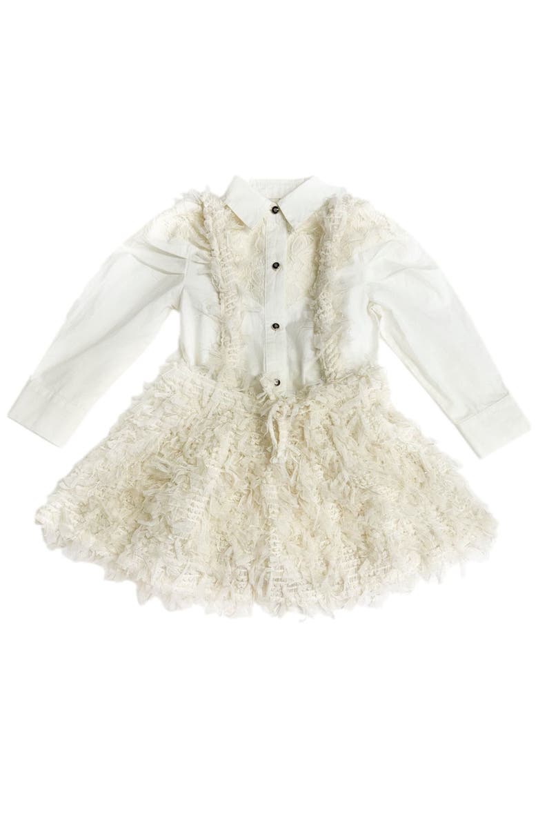 Petite Maison Kids Ivanna Blouse and Skirt Set, Main, color, Ivory