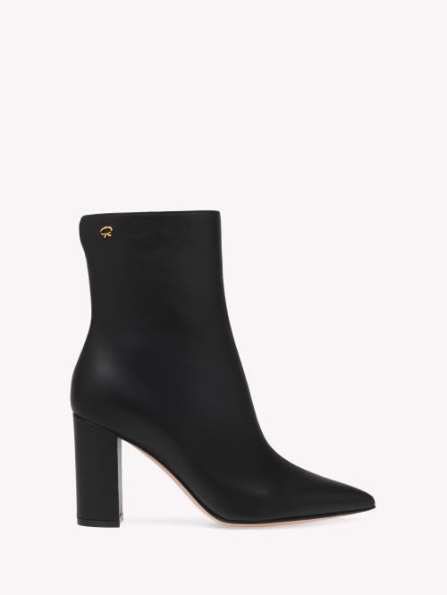 Gianvito Rossi Vitello Glove Calfskin Ankle Boots In Black