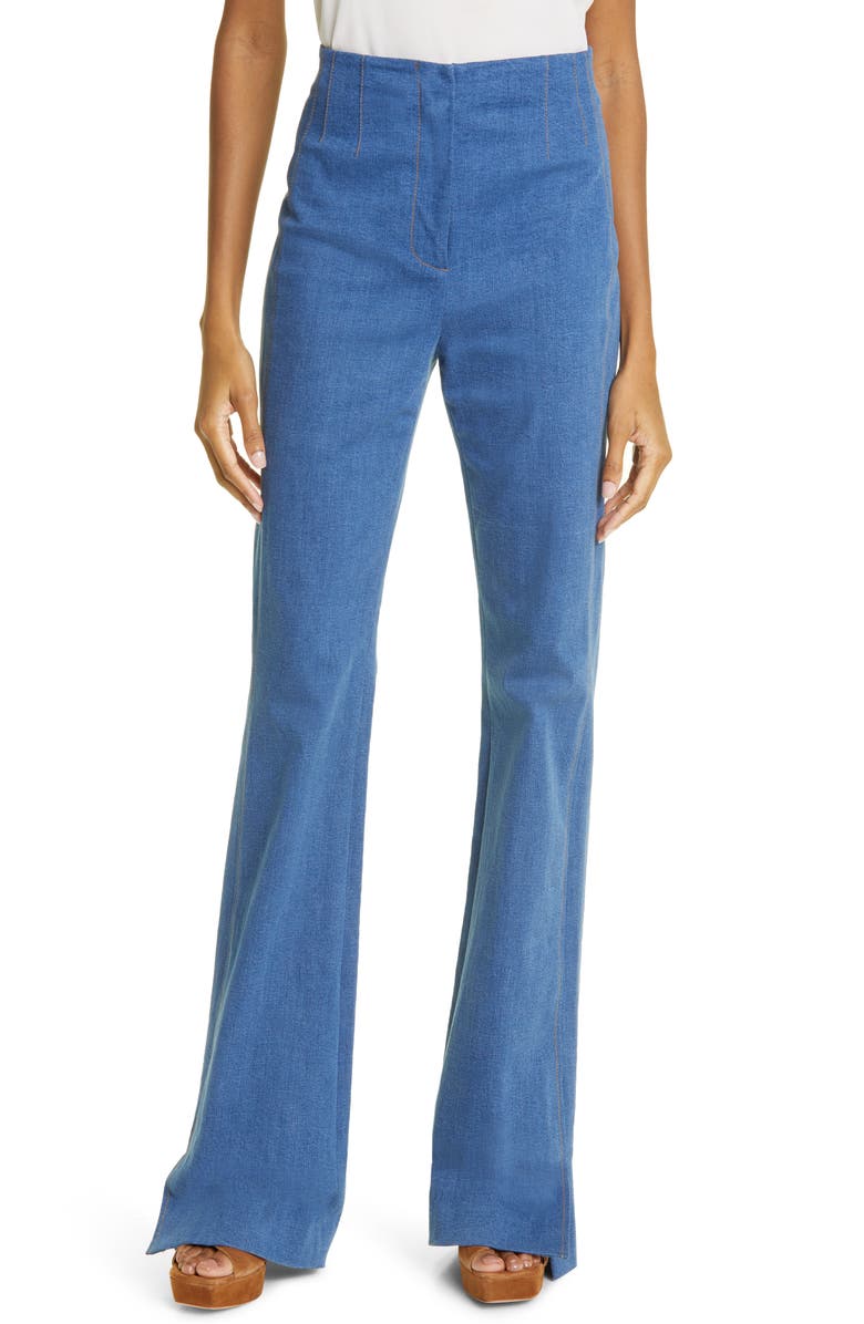 Veronica Beard Royce Stretch Cotton Pants, Main, color, 
