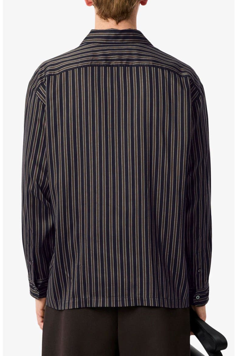 Stripe Relaxed Fit Button-Up Shirt, Alternate, color, NAVY BLUE/ GREEN