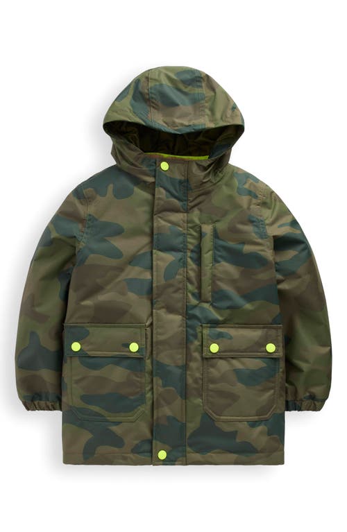 Mini Boden Kids' 4-in-1 Waterproof Jacket In Green