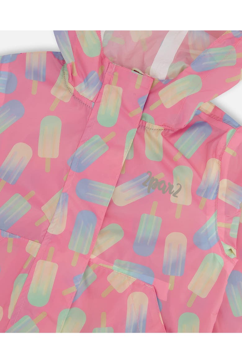 Packable Lollipop Windbreaker in Polyester, Alternate, color, Pink Printed Lollipops