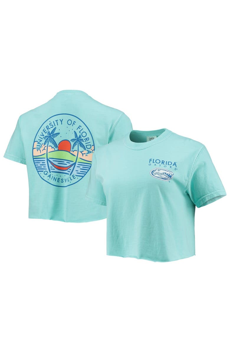IMAGE ONE Women's Mint Florida Gators Circle Scene Comfort Colors Crop Top, Main, color, 