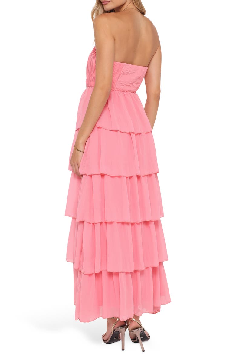 Petal & Pup Peachester Strapless Tiered Maxi Dress, Alternate, color, Coral