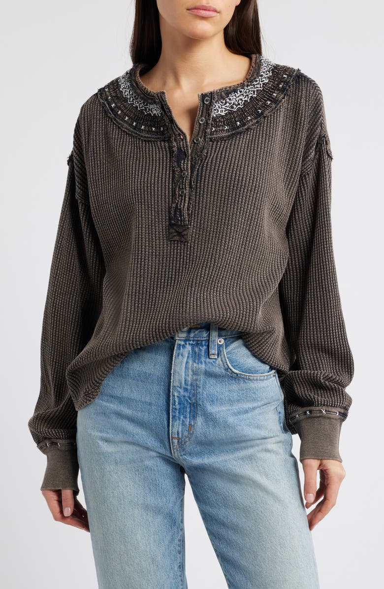 Free People Holly Embroidered Henley, Main, color,