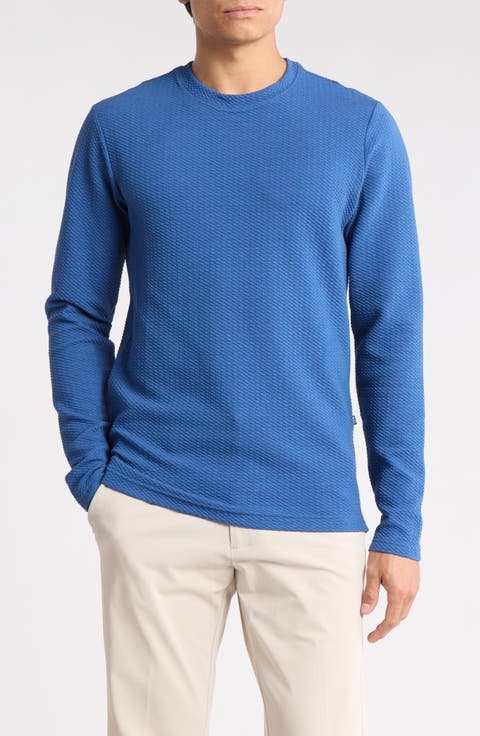 Mitch Textured Knit Crewneck Top
