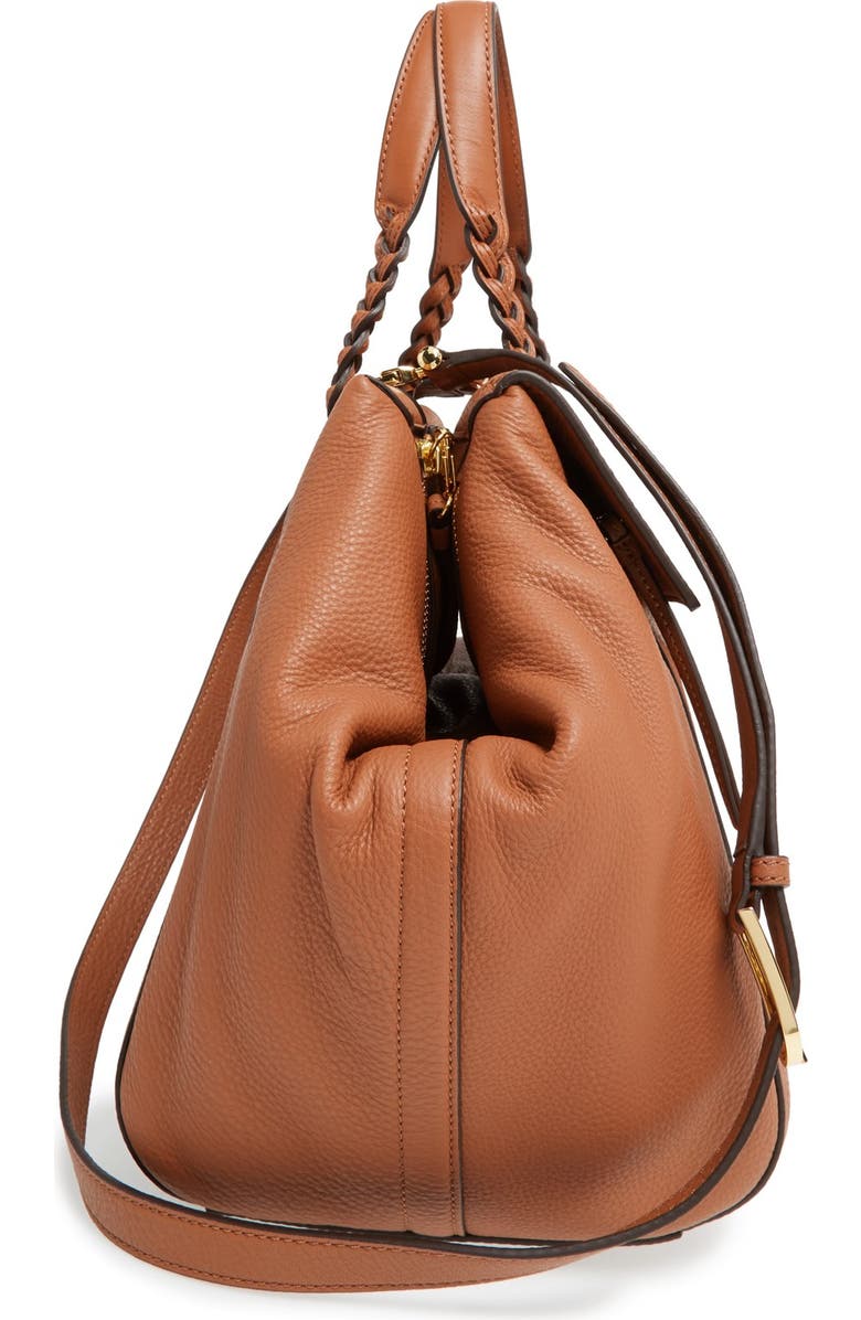 Tory Burch 'Half-Moon' Leather Satchel, Alternate, color,