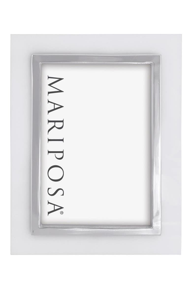 Bordered 5 x 7-Inch Picture Frame, Alternate, color, WHITE