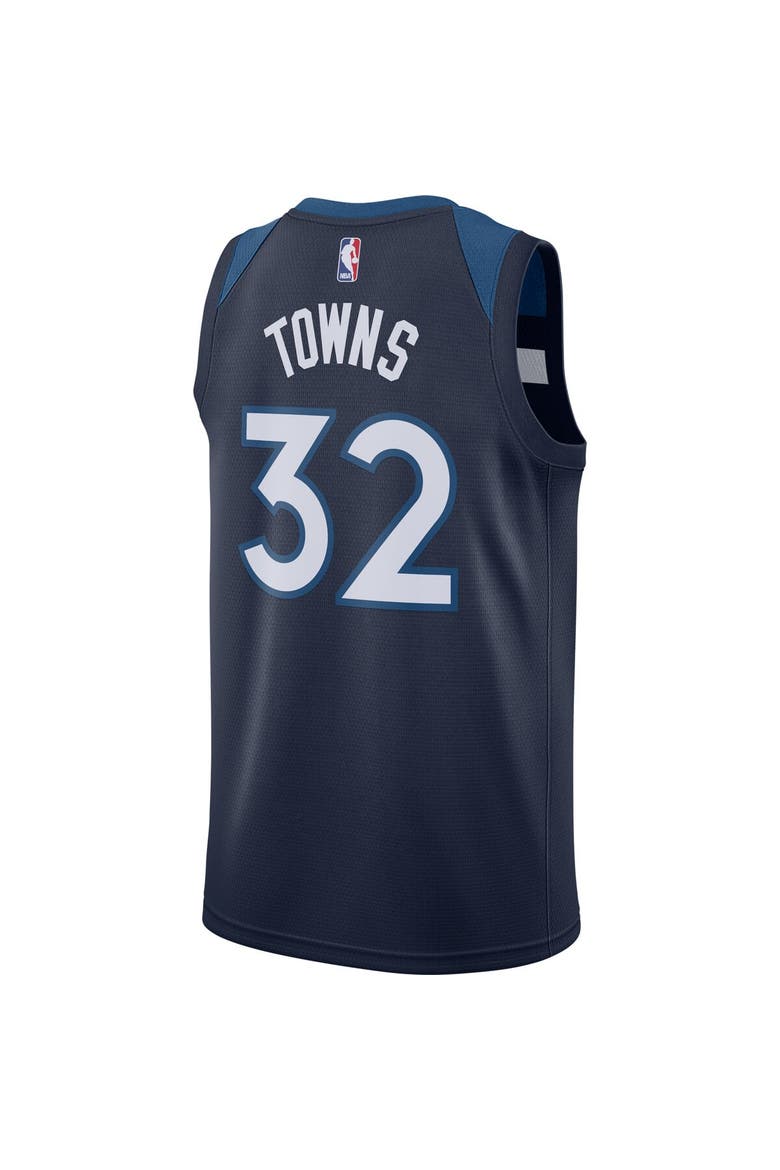Men's Nike Karl-Anthony Towns Navy Minnesota Timberwolves Swingman Jersey - Icon Edition, Alternate, color, Navy