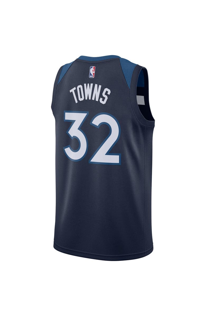 Nike Men's Nike Karl-Anthony Towns Navy Minnesota Timberwolves Swingman Jersey - Icon Edition, Alternate, color,