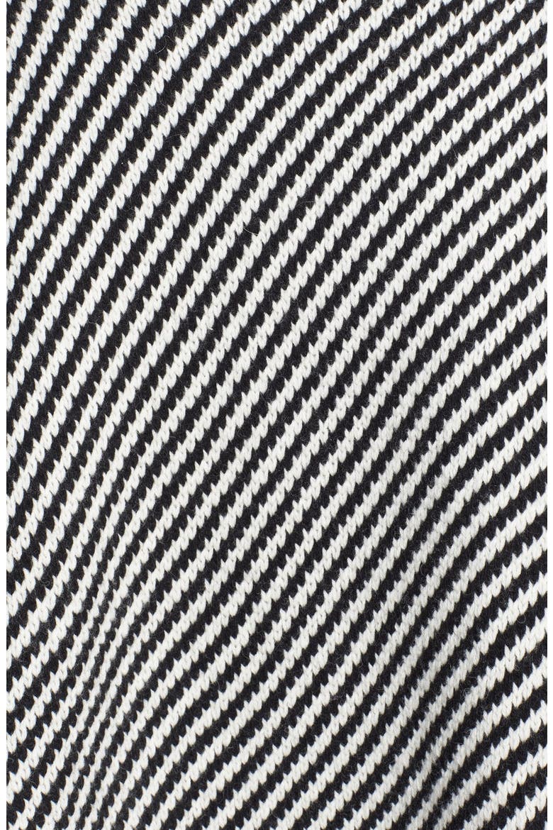'Mathisa' Open Front Wool & Cashmere Cardigan, Alternate, color, CAVIAR STRIPE