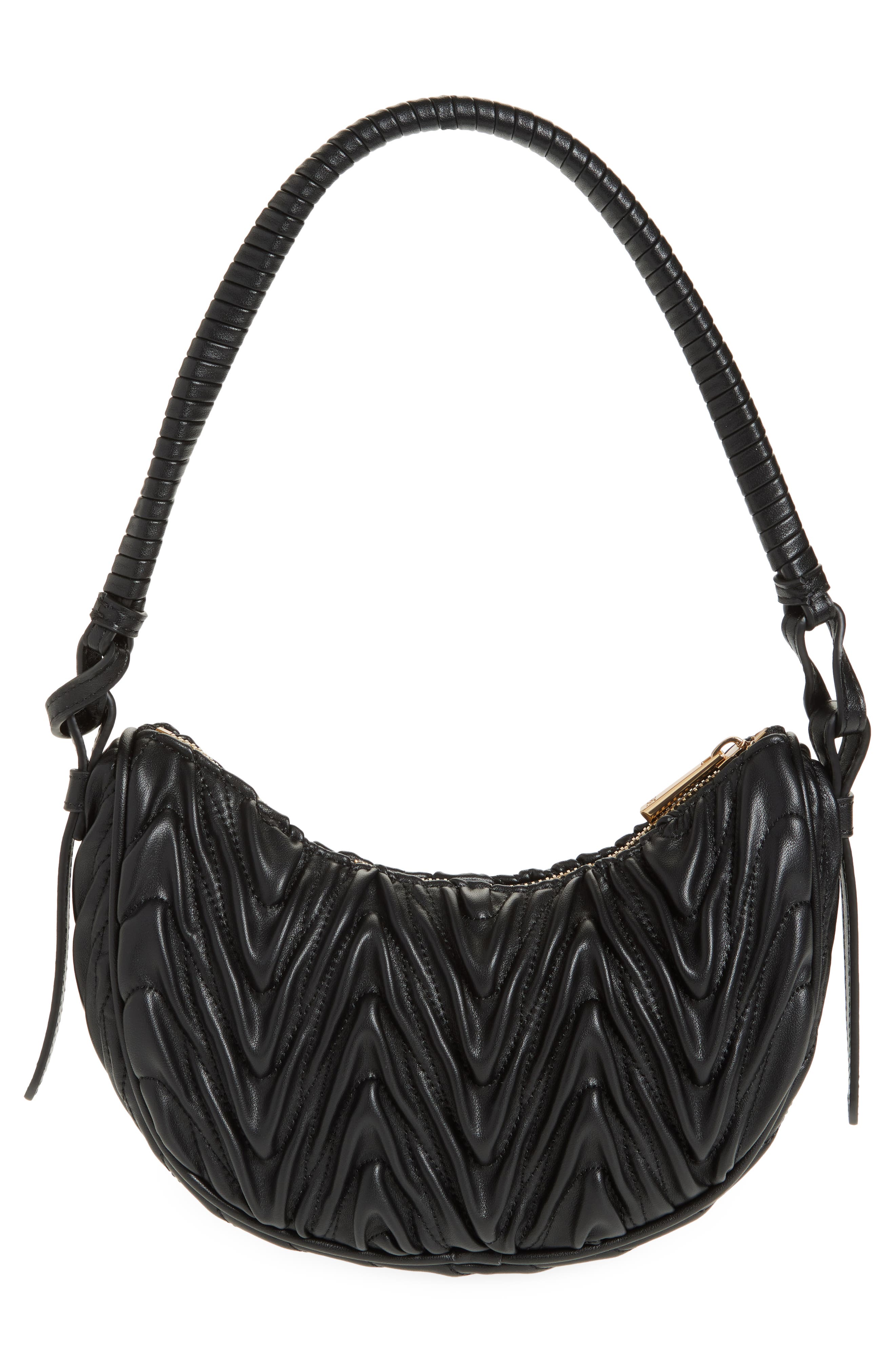 Sam Edelman Ari Quilted Leather Crescent Shoulder Bag, Alternate, color, 