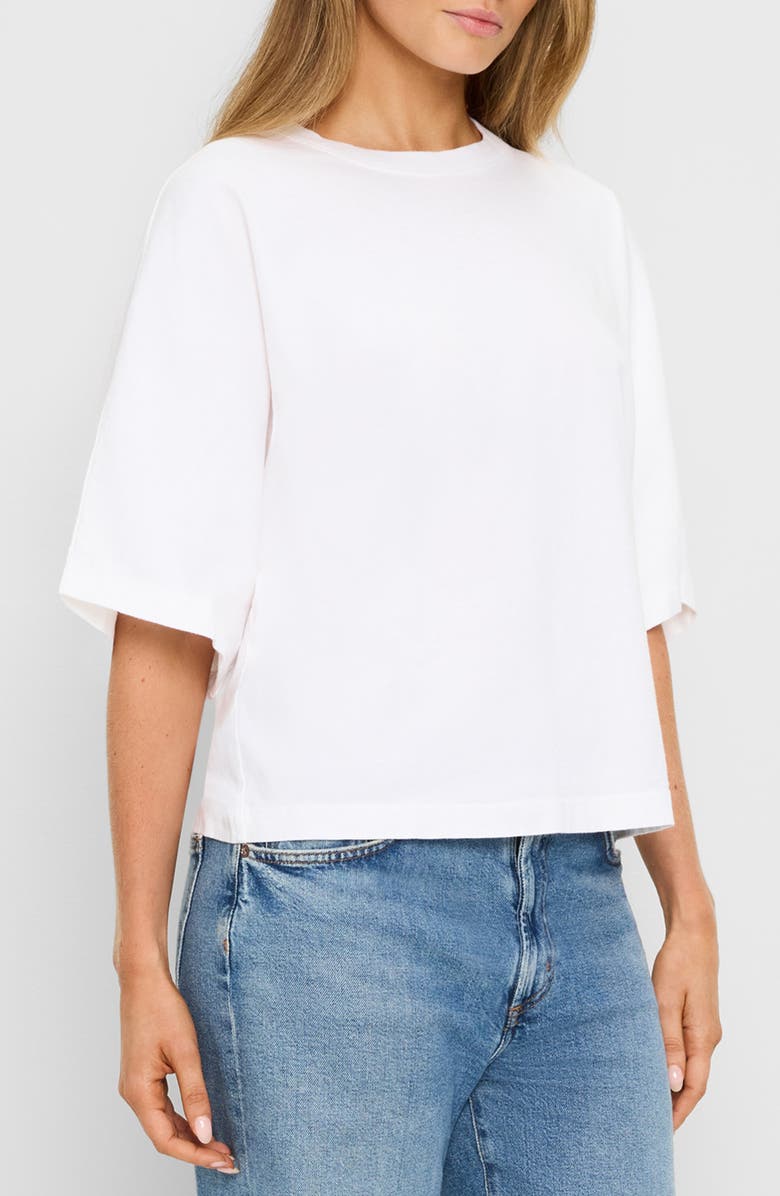 Michael Stars Callista Cape Sleeve Supima<sup>®</sup> Cotton T-Shirt, Alternate, color, White