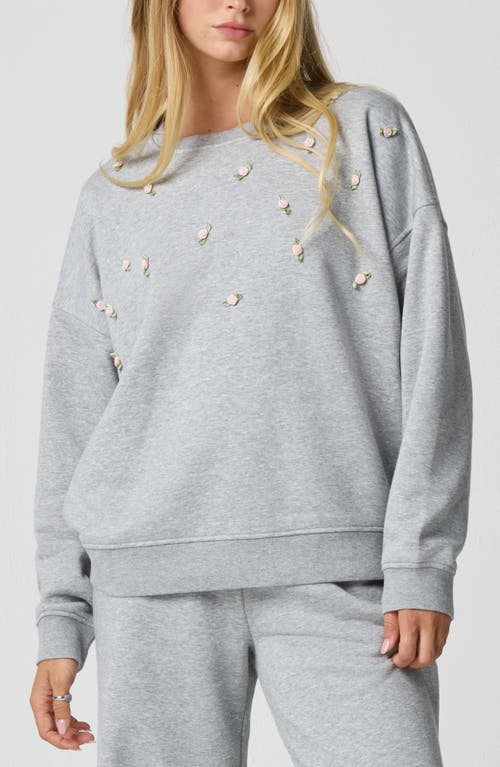 Florence By Mills Rosette Oversize Pullover In Gray