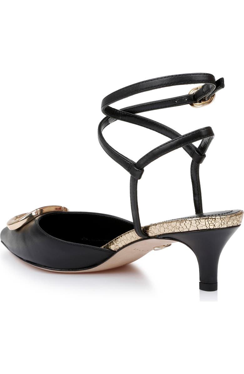 Dee Ocleppo Paige Ankle Strap Pointed Toe Kitten Heel Pump, Alternate, color,