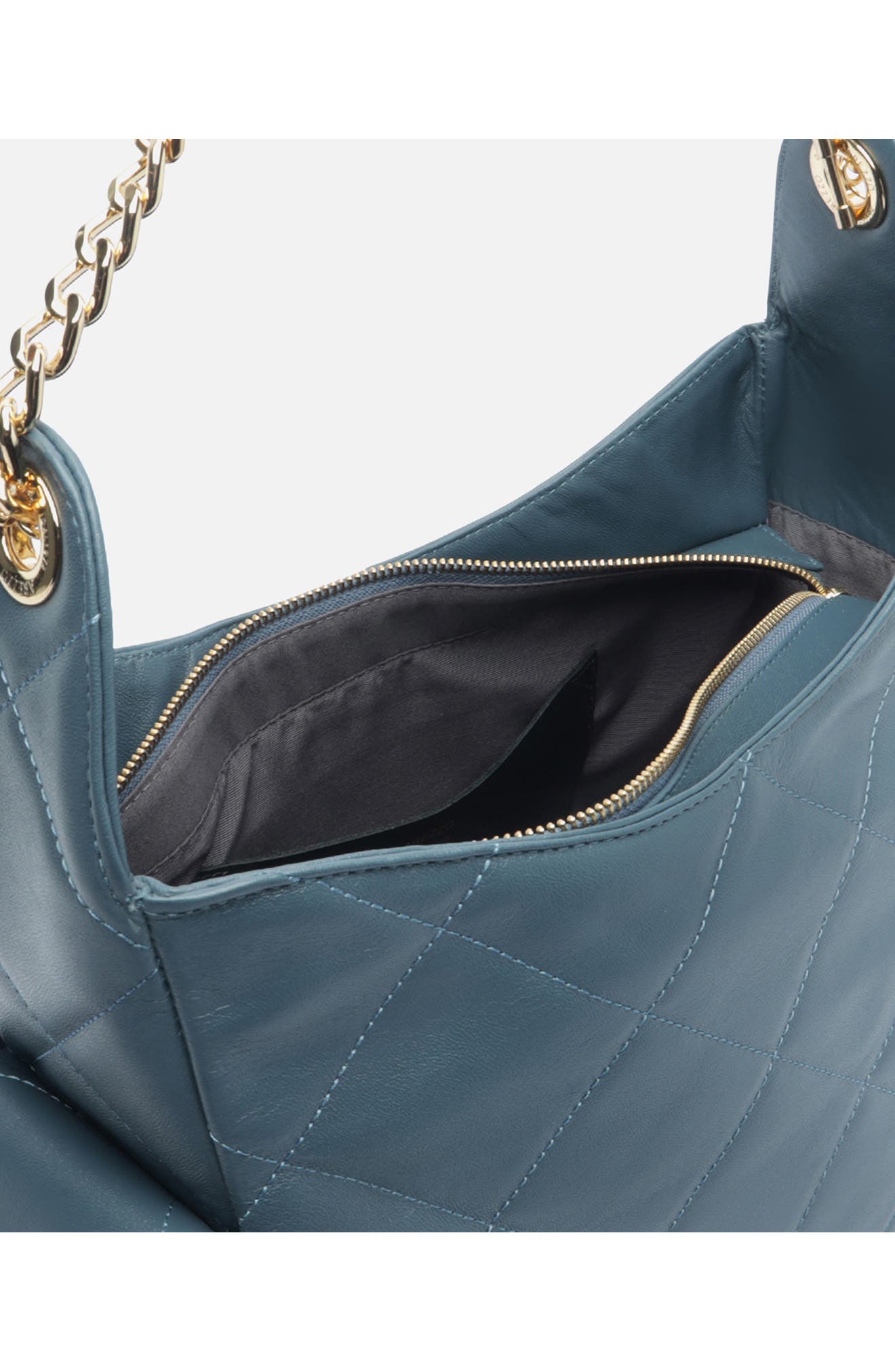 Diana Large Quilted Leather Tote, Alternate, color, MISTY BLUE
