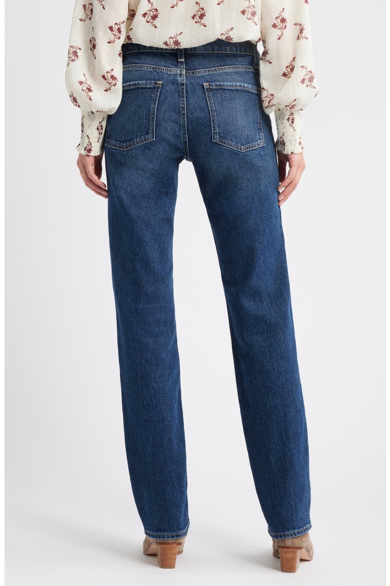 Mid Rise Straight Leg Jeans, Alternate, color, MEDIUM DARK WASH