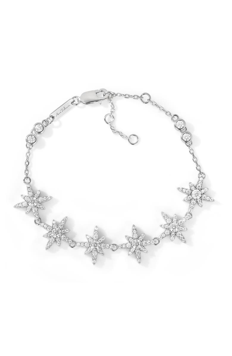 Anna Zuckerman Starry Night Bracelet, Main, color, Platinum